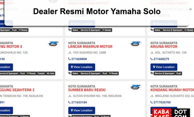 Dealer Resmi Motor Yamaha Solo