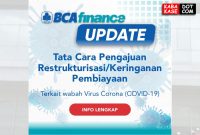 Luar Biasa !! Leasing BCA Finance Memberi Keringanan Kepada Debitur Yang Terdampak Langsung Virus Corona