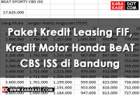 Paket Kredit Leasing FIF, Kredit Motor Honda BeAT CBS ISS di Bandung